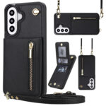 Solidenz Fashion Portemonnee hoesje met koord Samsung Galaxy A37 - Zwart