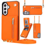 Solidenz Fashion Portemonnee hoesje met koord Samsung Galaxy A57 - Oranje