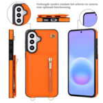Solidenz Fashion Portemonnee hoesje met koord Samsung Galaxy A57 – Oranje - 3