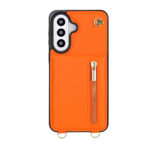 Solidenz Fashion Portemonnee hoesje met koord Samsung Galaxy A57 – Oranje - 6