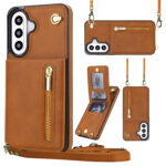 Solidenz Fashion Portemonnee hoesje met koord Samsung Galaxy A57 - Bruin