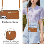 Solidenz Fashion Portemonnee hoesje met koord Samsung Galaxy A57 – Bruin - 2