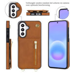 Solidenz Fashion Portemonnee hoesje met koord Samsung Galaxy A57 – Bruin - 3