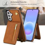 Solidenz Fashion Portemonnee hoesje met koord Samsung Galaxy A57 – Bruin - 4