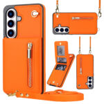 Solidenz Fashion Portemonnee hoesje met koord Samsung Galaxy S26 - Oranje