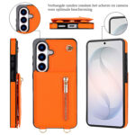 Solidenz Fashion Portemonnee hoesje met koord Samsung Galaxy S26 - Oranje - afbeelding 4