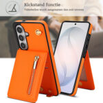 Solidenz Fashion Portemonnee hoesje met koord Samsung Galaxy S26 - Oranje - afbeelding 5