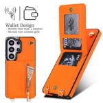 Solidenz Fashion Portemonnee hoesje met koord Samsung Galaxy S26 Ultra – Oranje - 1