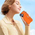 Solidenz Fashion Portemonnee hoesje met koord iPhone 17 – Oranje - 5