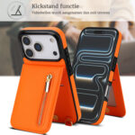 Solidenz Fashion Portemonnee hoesje met koord iPhone 17 Pro Max – Oranje - 3