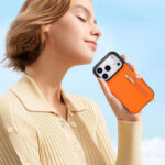 Solidenz Fashion Portemonnee hoesje met koord iPhone 17 Pro Max – Oranje - 4