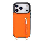 Solidenz Fashion Portemonnee hoesje met koord iPhone 17 Pro Max – Oranje - 5
