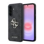 Guess PU 4G Metal Logo Backcover Hoesje Samsung Galaxy A37 - Grijs