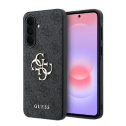 Guess PU 4G Metal Logo Backcover Hoesje Samsung Galaxy A57 - Grijs