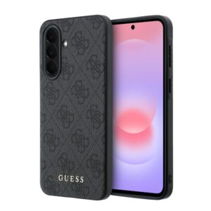 Guess PU 4G Classic Logo Backcover Hoesje Samsung Galaxy A57 - Grijs