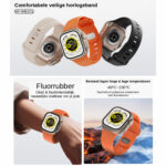 WiWU Comf Secur Bandje Apple Watch (44/45/46/49 mm) – Oranje - 4