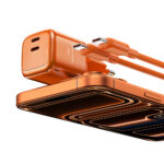 WiWU Cube 45W Dual USB-C PD Snellader Combo – Oranje - 1