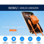 WiWU Cube 45W Dual USB-C PD Snellader Combo – Oranje - 2