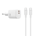 WiWU Cube 45W Dual USB-C PD Snellader Combo – Wit - 1