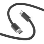 WiWU Essen 240W USB-C naar USB-C Snellaadkabel 1.5 Meter – Zwart - 1