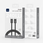 WiWU Essen 240W USB-C naar USB-C Snellaadkabel 1.5 Meter – Zwart - 5