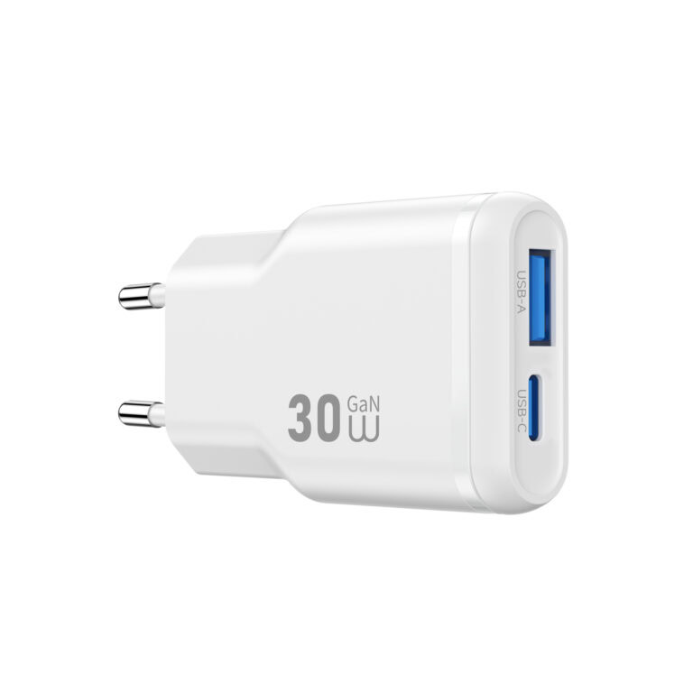 WiWU Essen Slim 30W Ultra-Compacte GaN Oplader USB-C - Wit