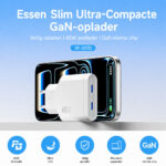 WiWU Essen Slim 65W Ultra-Compacte GaN Oplader USB-C – Wit - 5