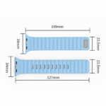 WiWU Mag Secur Magnetisch Siliconen Bandje voor Apple Watch (44/45/46/49 mm) – Grijs en Blauw - 4
