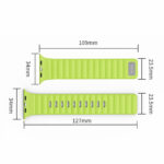 WiWU Mag Secur Magnetisch Siliconen Bandje voor Apple Watch (44/45/46/49 mm) – Grijs en Groen - 4