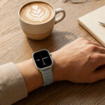 WiWU Mag Secur Magnetisch Siliconen Bandje voor Apple Watch (44/45/46/49 mm) – Grijs en Groen - 5