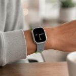 WiWU Mag Secur Magnetisch Siliconen Bandje voor Apple Watch (44/45/46/49 mm) – Grijs en Groen - 6