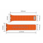 WiWU Mag Secur Magnetisch Siliconen Bandje voor Apple Watch (44/45/46/49 mm) – Zwart en Oranje - 6