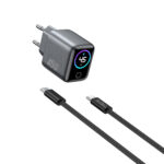 WiWU Voyager 45W GaN Snellader Combo met Smart Display – Zwart - 1
