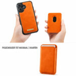 Solidenz MagSafe Wallet Backcover voor iPhone 16 – Oranje - 9