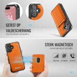 Solidenz MagSafe Wallet Backcover voor iPhone 16 – Oranje - 6
