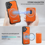 Solidenz MagSafe Wallet Backcover voor iPhone 16 – Oranje - 7