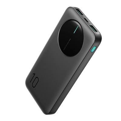 Joyroom Powerbank 10.000 mAh 12W met LED-indicator en 3 uitgangen - Zwart
