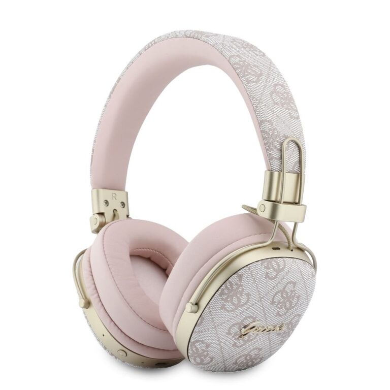 Guess 4G Bluetooth Koptelefoon met Metalen Scriptlogo - Roze