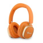 Guess Rectangle Metal Script Logo ENC Draadloze Koptelefoon - Oranje