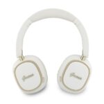 Guess Rectangle Metal Script Logo ENC Draadloze Koptelefoon – Wit - 3