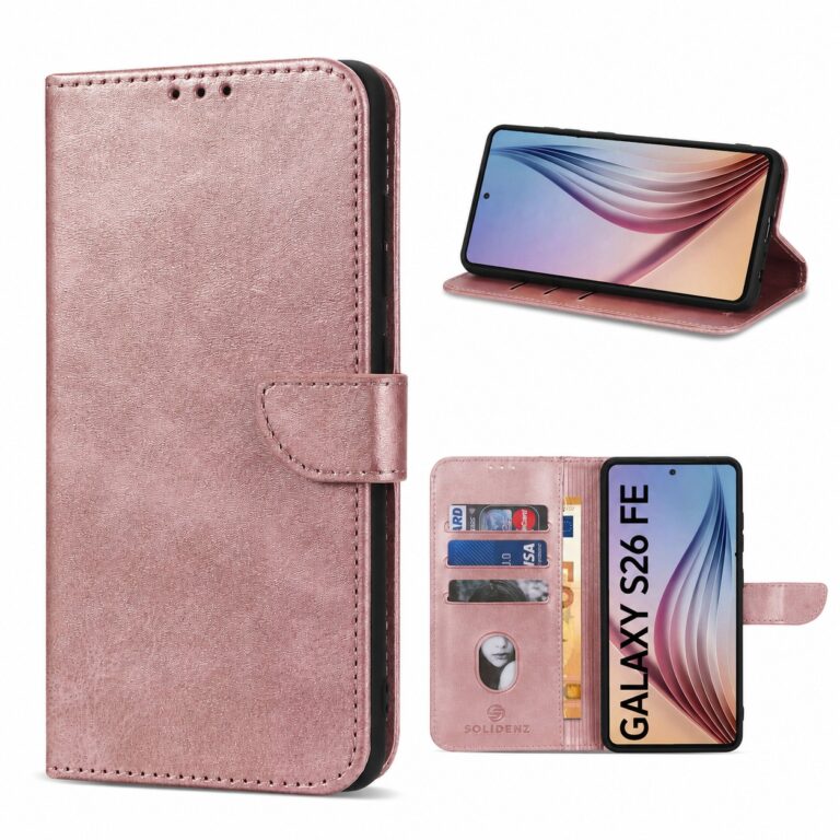 Solidenz Book Case voor Samsung Galaxy S26 FE - Roségoud