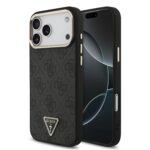Guess 4G Triangle Logo hoesje met MagSafe voor iPhone 17 Pro Max en iPhone 18 Pro Max - Zwart