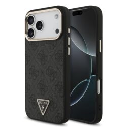 Guess 4G Triangle Logo hoesje met MagSafe voor iPhone 17 Pro Max en iPhone 18 Pro Max - Zwart
