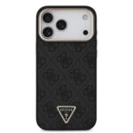 Guess 4G Triangle Logo hoesje met MagSafe voor iPhone 17 Pro Max en iPhone 18 Pro Max - Zwart - afbeelding 3