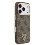 Guess 4G Triangle Logo hoesje met MagSafe voor iPhone 17 Pro en iPhone 18 Pro - Bruin - afbeelding 4