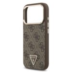 Guess 4G Triangle Logo hoesje met MagSafe voor iPhone 17 Pro en iPhone 18 Pro - Bruin - afbeelding 5