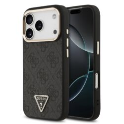 Guess 4G Triangle Logo hoesje met MagSafe voor iPhone 17 Pro en iPhone 18 Pro - Zwart