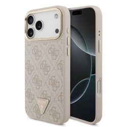 Guess 4G Triangle Logo hoesje met MagSafe voor iPhone 18 Pro Max en iPhone 17 Pro Max - Roze