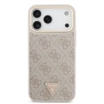 Guess 4G Triangle Logo hoesje met MagSafe voor iPhone 18 Pro Max en iPhone 17 Pro Max - Roze - afbeelding 3