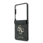 Guess PU 4G Metal Logo Hoesje Samsung Galaxy Z Flip 8 - Grijs - afbeelding 6